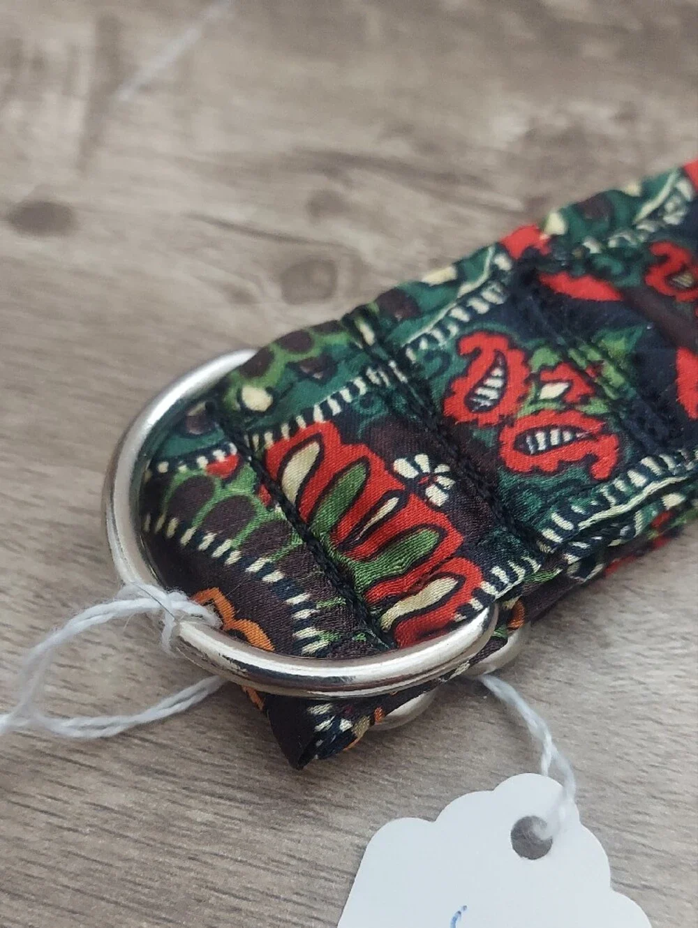 Ornate Tapestry Bohemian Paisley Handmade Custom Martingale Dog Collar 1.5